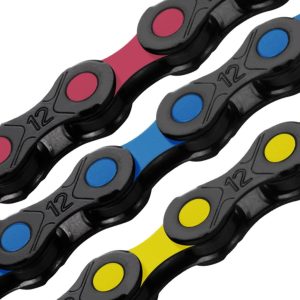 KMC förvaxad cykelkedja DLC12 färgade