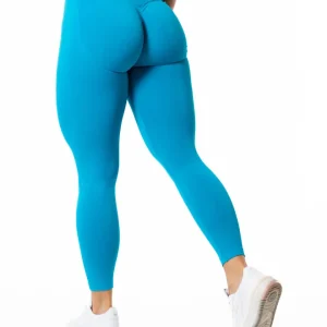 Aura Seamless Scrunch Tights - Aqua